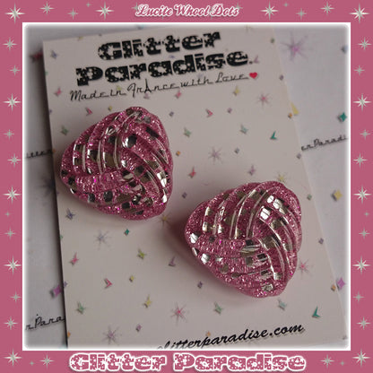 Earrings: Confetti Lucite Whool Dots