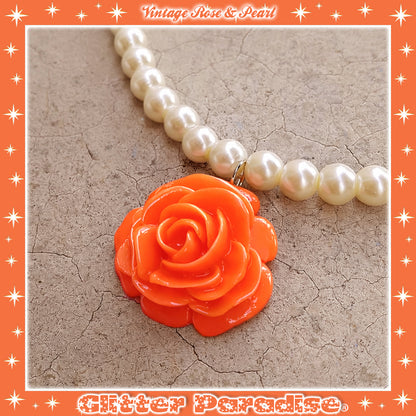 Collar: Vintage Rose and Pearls
