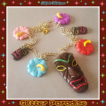 Necklace: Tiki and Hibiscus