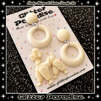 Parure : Baby Hoops and Retro Poodle