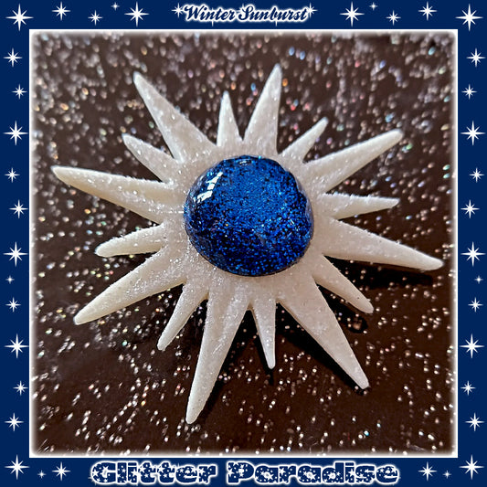 Brooch: Mid-Century Winter Sunburst