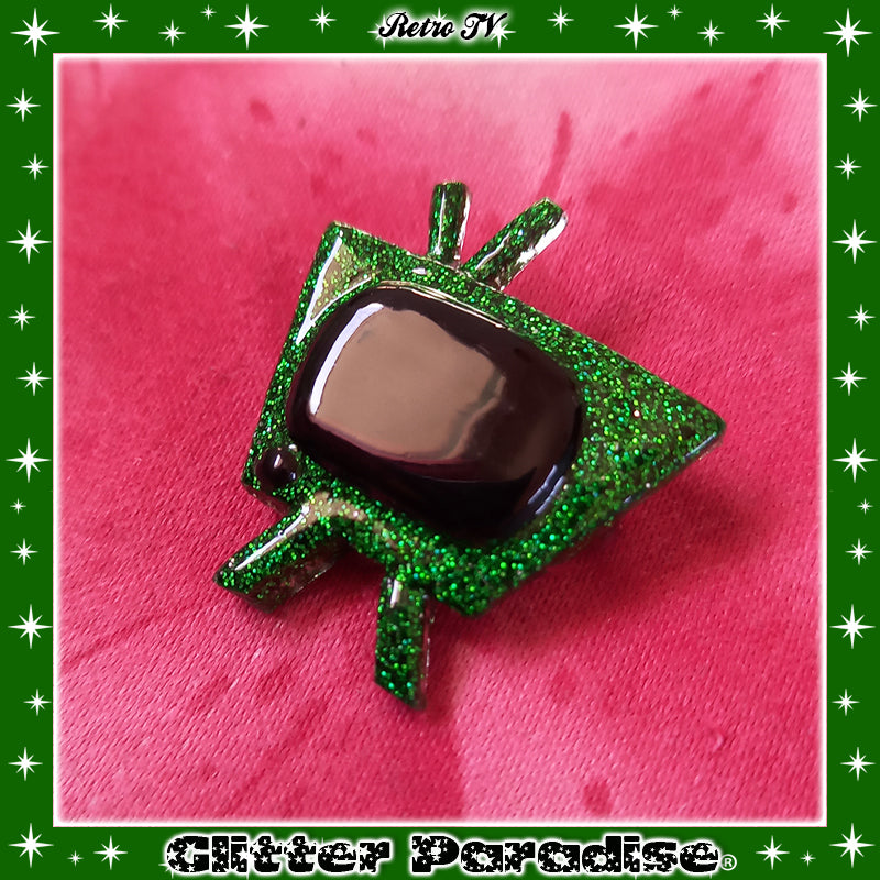 Pendientes: Confetti Lucite Retro TV