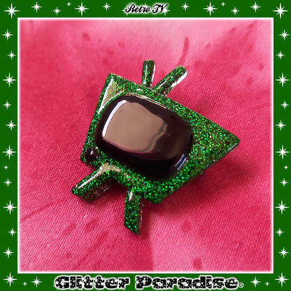 Pendientes: Confetti Lucite Retro TV
