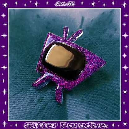 Pendientes: Confetti Lucite Retro TV
