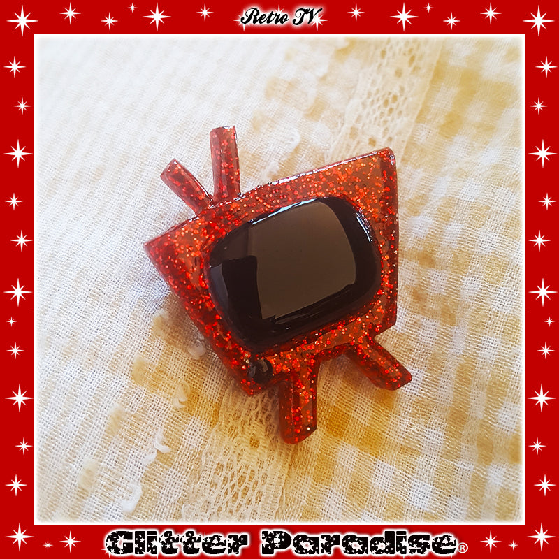 Pendientes: Confetti Lucite Retro TV
