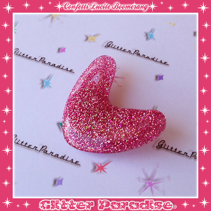 Pendientes: Confetti Lucite Boomerang Dust