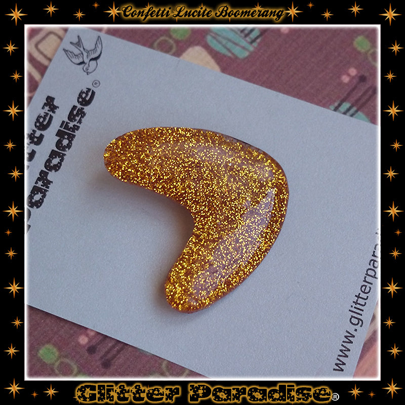 Pendientes: Confetti Lucite Boomerang Dust