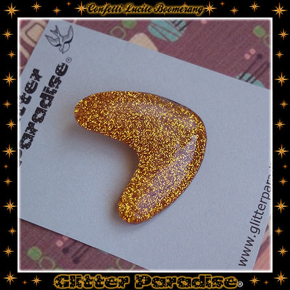 Pendientes: Confetti Lucite Boomerang Dust