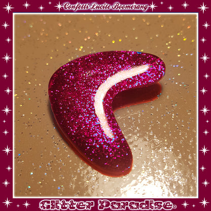 Pendientes: Confetti Lucite Boomerang Dust
