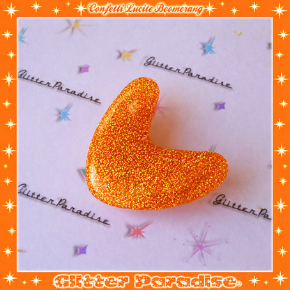 Pendientes: Confetti Lucite Boomerang Dust
