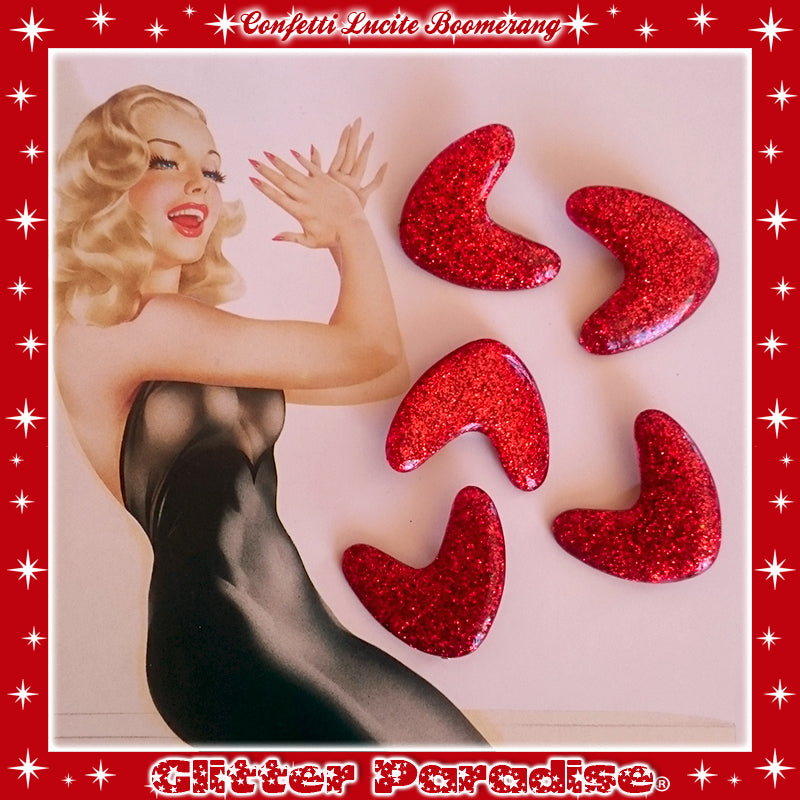 Pendientes: Confetti Lucite Boomerang Dust
