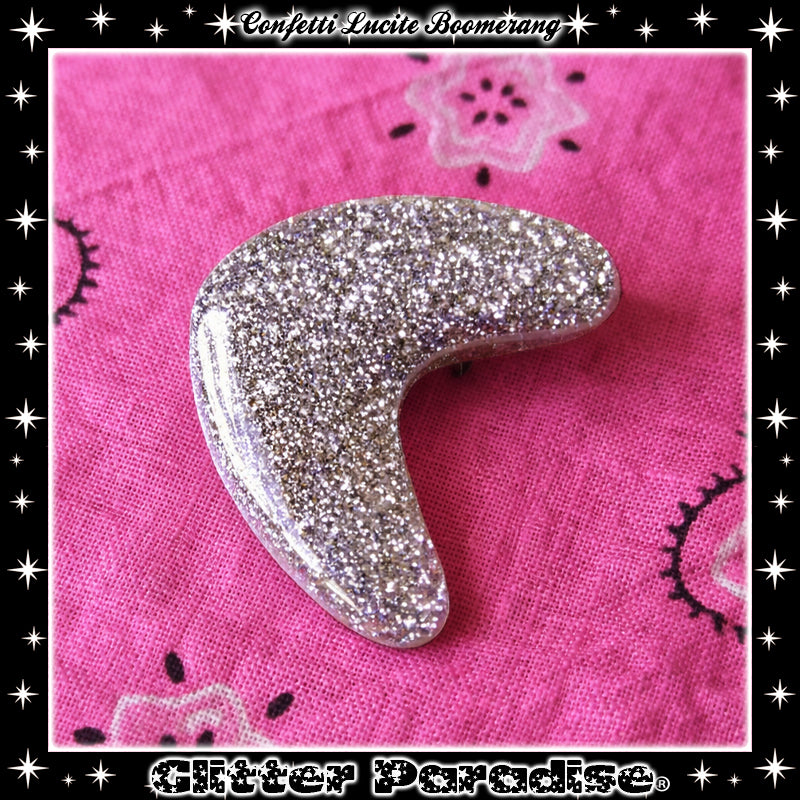 Pendientes: Confetti Lucite Boomerang Dust