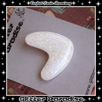 Pendientes: Confetti Lucite Boomerang Dust