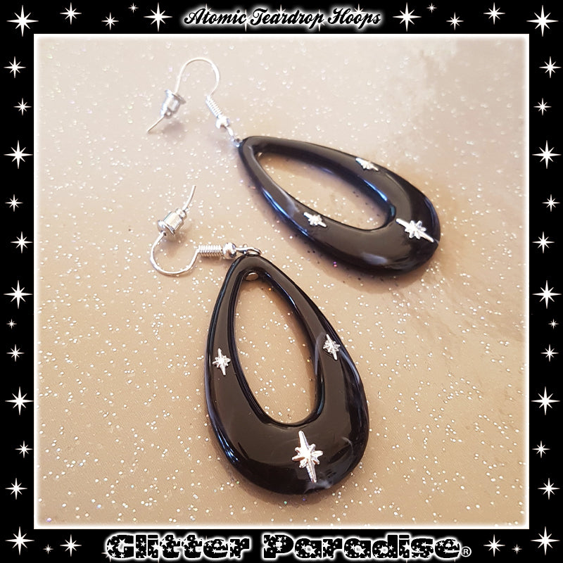 Pendientes: Atomic Teadrop Hoops