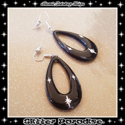 Pendientes: Atomic Teadrop Hoops