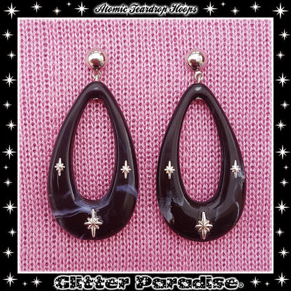 Pendientes: Atomic Teadrop Hoops