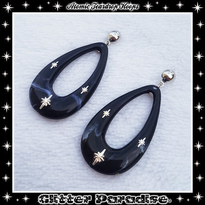 Pendientes: Atomic Teadrop Hoops