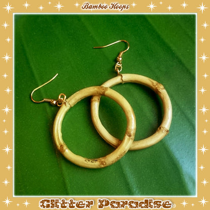 Earrings: Bamboo Hoops