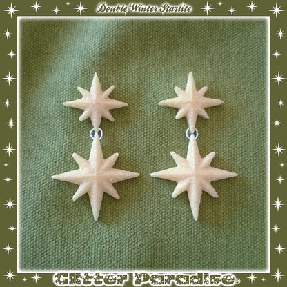 Earrings: Double Winter Starlite