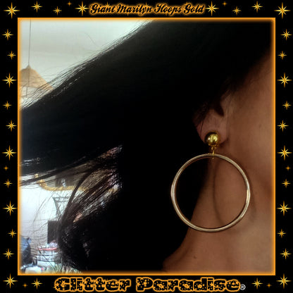 Pendientes: Giant Marilyn Hoops Gold