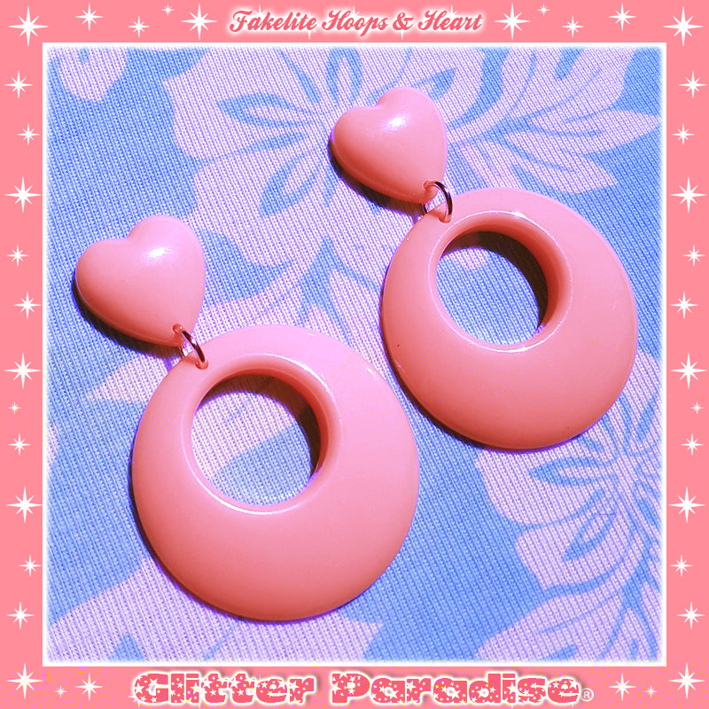 Pendientes: Fakelite Hoops & Heart