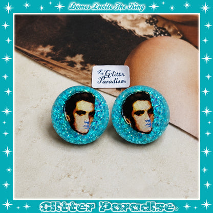 Boucles d'oreilles: Lucite Dômes The King