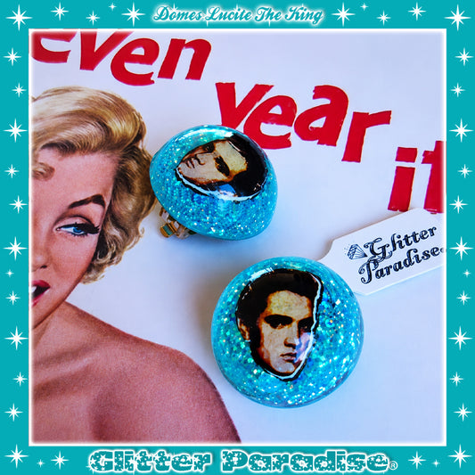 Boucles d'oreilles: Lucite Dômes The King