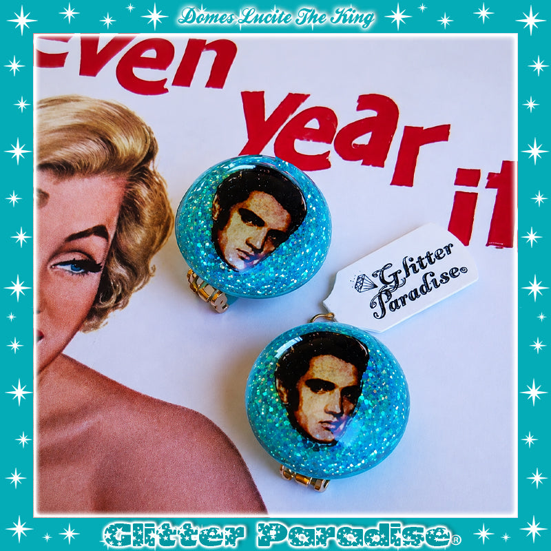 Boucles d'oreilles: Lucite Dômes The King