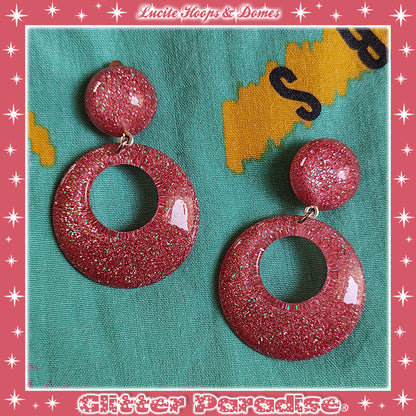 Pendientes: Lucite Hoops & Dômes