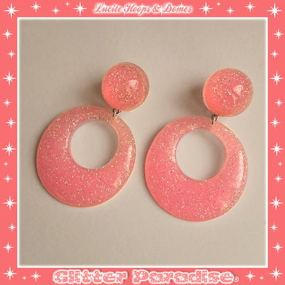 Pendientes: Lucite Hoops & Dômes