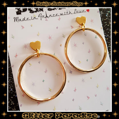 Pendientes: Marilyn Sweetheart Hoops