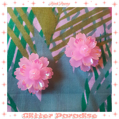 Pendientes: Peony Blossom