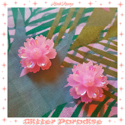 Pendientes: Peony Blossom