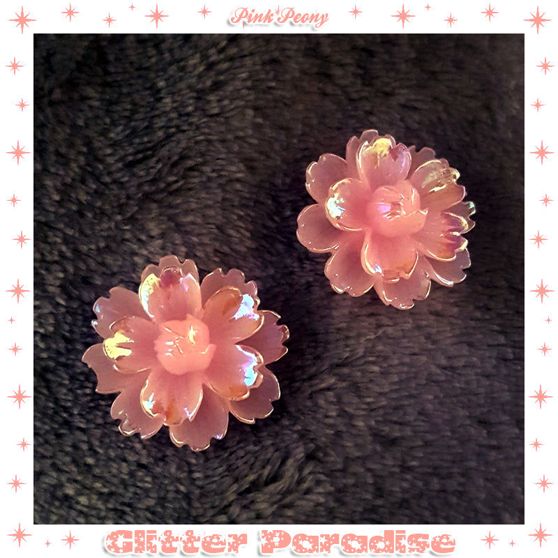 Pendientes: Peony Blossom
