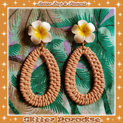 Boucles d'oreilles: Rattan Drop & Daisie