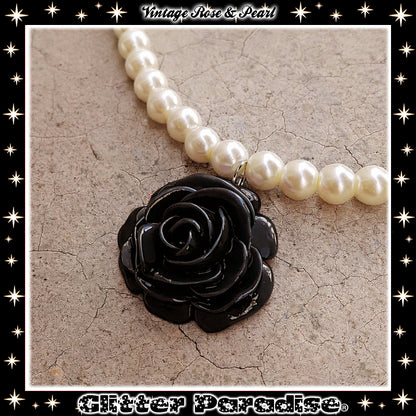 Collar: Vintage Rose and Pearls