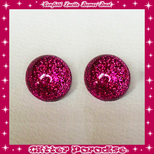 Earrings: Confetti Lucite Dômes Small