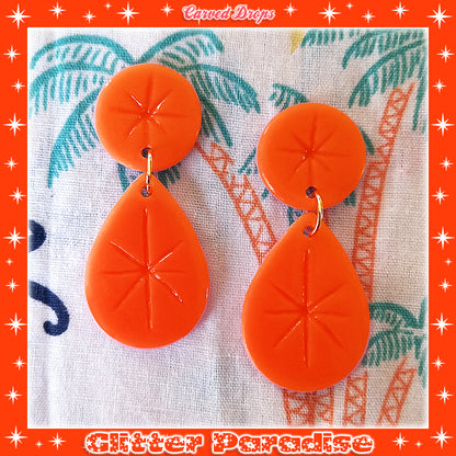 Earrings: Carved Drops
